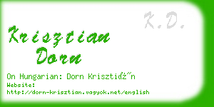 krisztian dorn business card